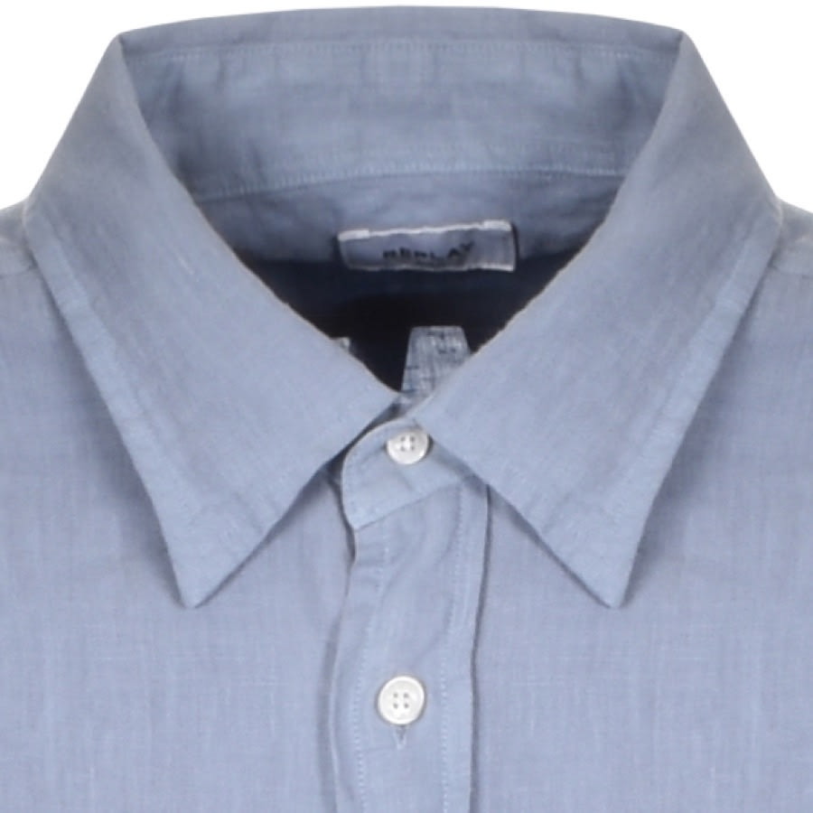 Alternative Image for ProductReplay Short Sleeved Shirt Blue3